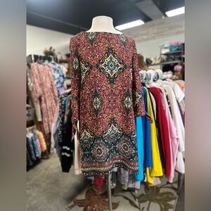 LuLaRoe Multicolor Geometric Long Sleeve Dress